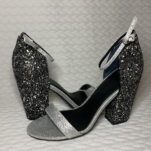 Guess Glitter Chunky Heels